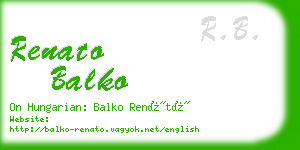 renato balko business card